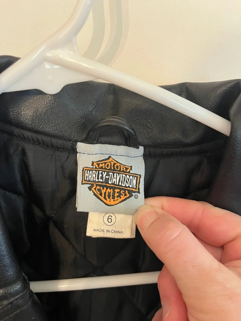 Harley-Davidson Black Kids Moto Faux Leather Biker Jacket with Patch